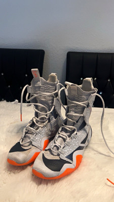 Nike HyperKO 2 SE Herren High Top Sportschuhe Stoff Grau/Orange/Schwarz US 8,5