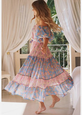 Spell And The Gypsy Collective Juniper tiered gown - lilac - Size Small