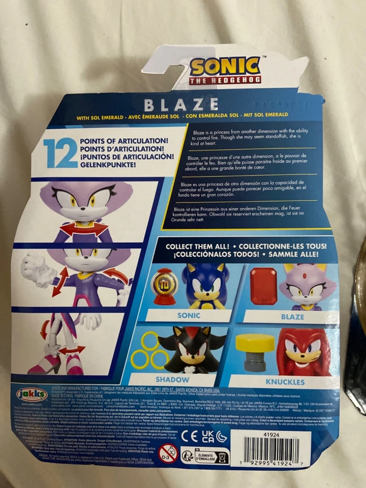 Blaze and Shadow figures from Sonic (Pack of 2) 10cm from Jakks Pacific - Imagen 2 de 2