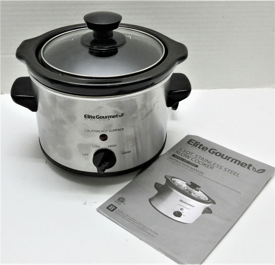 Olla de cocción lenta eléctrica Elite Products MST-250XS de 1,5 cuartos de galón Foto 4 de 4