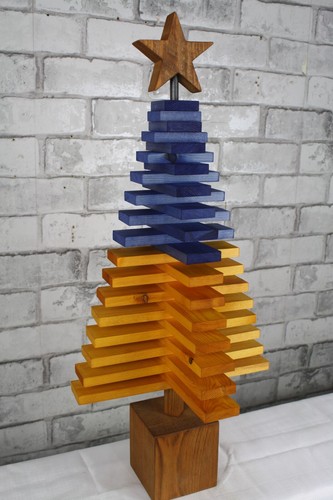 Infinity Eco Ukraine Wooden Decorative Christmas Tree Handmade 60cm tall - Picture 7 of 16
