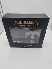 True Religion Men's 6 Pack Crew Socks Sock Size 10-13 / Shoe Size 8-12.5