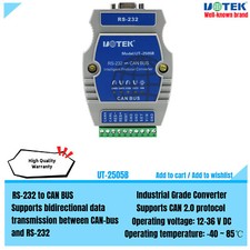 RS-232 to CAN BUS Converter Canbus RS232 Adapter Bidirectional Data Transmission