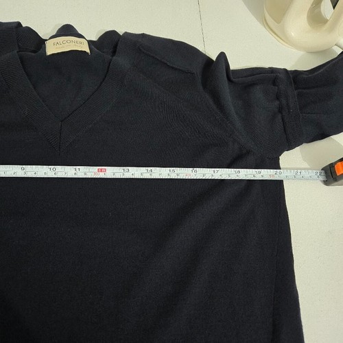 Suéter Falconeri Mujer Azul Marino Talla S Lujo Preppy Diseñador Calidad Femenina - Imagen 6 de 9