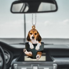 Beagle Dog Car Hanging Ornament Dog On Swing Christmas Ornament Decor Beagle Dog Car Hanging Ornament Dog On Swing Christmas Ornament Decor