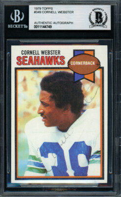 Cornell Webster Signed 1979 Topps RC 349 Seattle Seahawks Beckett