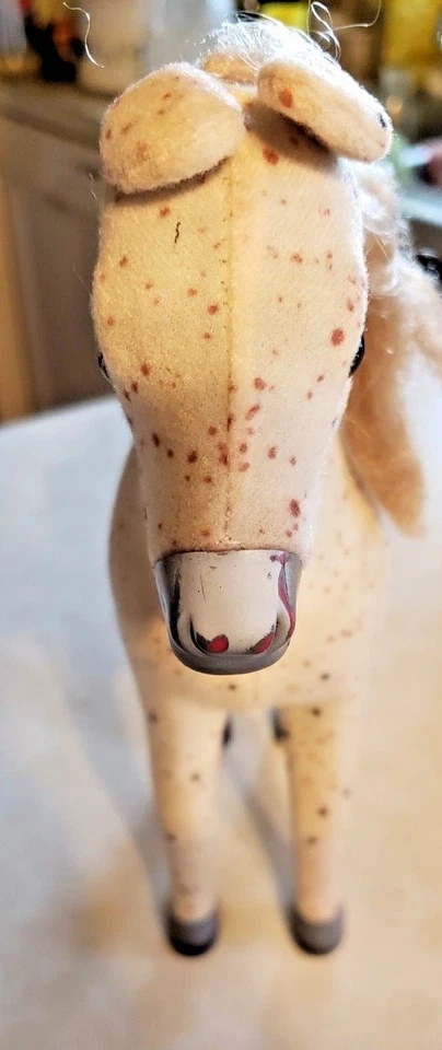 MI VIDA 2015 CABALLO CUBIERTO DE TELA MOTEADA BEIGE ARTICULADO 11 1/2"" DE ALTO Foto 3 de 4