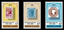 Product Image: Sierra Leone 1979 - Rowland Hill, 100 Years In Memoriam - Set of 3v - 459-61 MNH