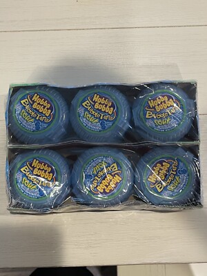 Hubba Bubba Sour Blue Raspberry Bubble Gum Tape, 2 ounce Pack of 6