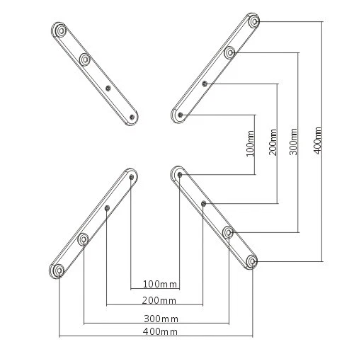 400x400 VESA 300 200 100 TV LCD LED Wall Mount Bracket Plate VESA Adapter 32-55" - Image 3 of 4