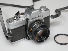 Vintage Minolta SRT 200 Camera w/45mm 1:2 Minolta MD rokkor-x