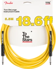 Genuine Fender Tom DeLonge 18.6' To The Stars Instrument/Guitar Cable, Yellow