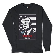 Trump 2024 Long Sleeve T-shirt Keep America Great Re-elect Donald Trump
