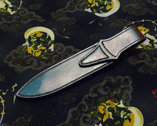 нож лезвие ножны чехол ножны чехол сумка корова кожа подходит 2,25 x 7 дюймов синий Z996 - Изображение 3 из 3