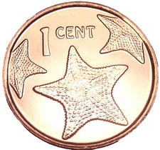 Bahamas 2015 Cent Gem Unc~Cluster Of Starfish~Free Shipping