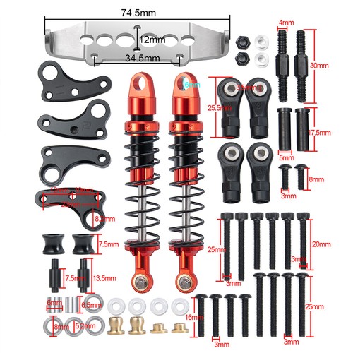 Kit ammortizzatore a sbalzo RCBATER RC per RC 1/10 SCX10 90046 Traxxas TRX-4 - Foto 15 di 15