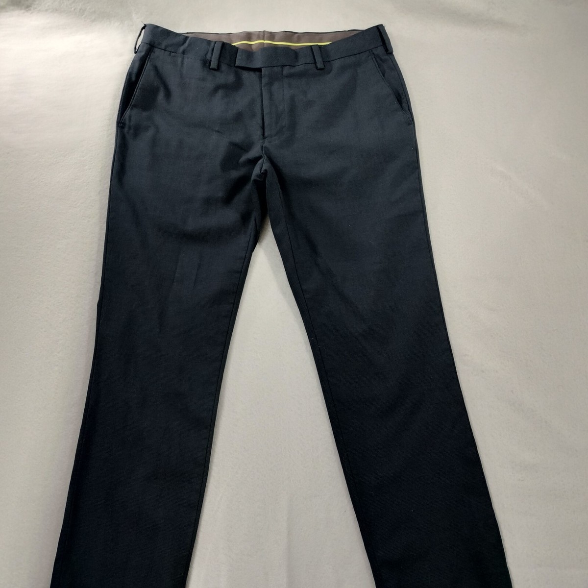Louis Raphael Luxe Slim Fit Flat Front Black Dress Pants Mens Size Actual 36x29 Louis Raphael Luxe Slim Fit Flat Front Black Dress Pants Mens Size Actual 36x29