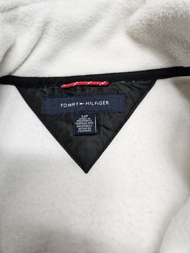 Giacca in pile da uomo Tommy Hilfiger taglia S beige nero vintage 2012 nuova! - Foto 10 di 12