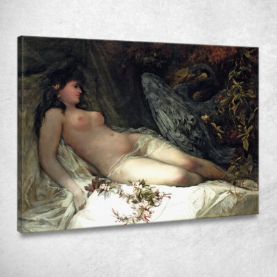 Leda Und Der Schwan Hans Makart, hmk30 Leinwandbild