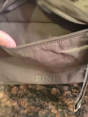 PINK VS QULTED Puffer BACKPACK Olive Color New With Tag  display picture 1