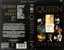 Queen ‘Live In Rio’ (1986) VHS Cover Slip Art