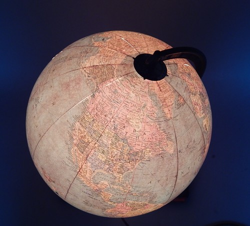 1945 Art Deco Replogle beleuchtet beleuchtet 10 Zoll Präzision Welt Erdglobus Atlas - Bild 3 von 11