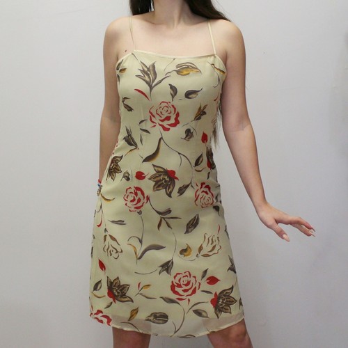 Vintage 80s Rare Designer OMO Norma Kamali Floral Slip Dress - Picture 5 of 6