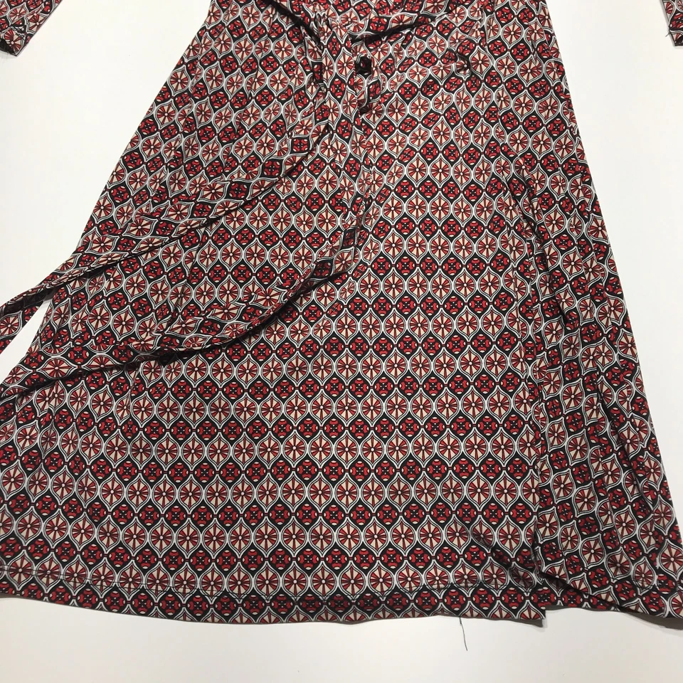 Vestido Aqua para mujer talla mediana rojo negro gris envolvente con cinturón cuello en V cuello EE. UU. Foto 4 de 4