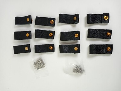 Leather Dresser Knobs 12 pack Leather Pull for Dresser Black Loop Pull Nordic | eBay Leather Dresser Knobs 12 pack Leather Pull for Dresser Black Loop Pull Nordic | eBay