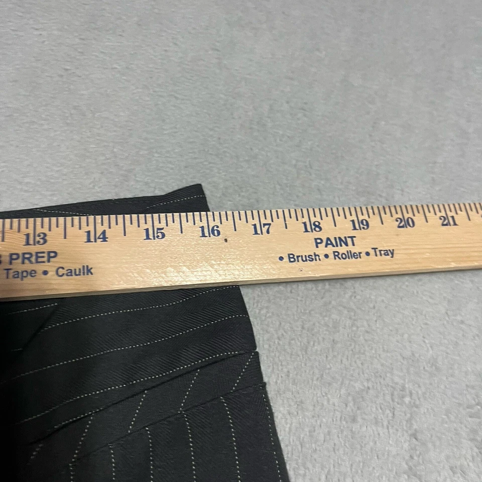 Pantalones Karen Kane Mujer 8 Vestido Negro Pin Rayas Capri Corto Cintura Alta Elástico Foto 4 de 4