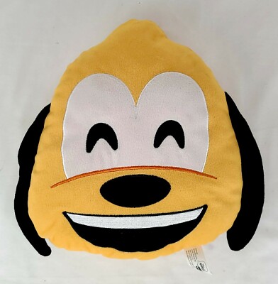 Just Play Walt Disney Emoji PLUTO 10'' Plush Pillow Mickey Mouse Friends  SO CUTE