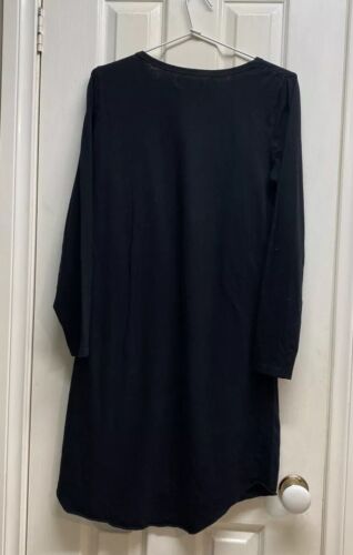 Assembly Label Jersey Dress Sz 12 Medium Black Cotton Casual Travel Resort Party - Picture 2 of 7