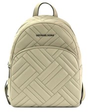 Michael Kors Backpack Grey Medium Quilted Leather Zip Around Abbey Bag RRP £360