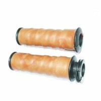 Passt FüR Royal Enfield UCE Classic Tan Leder 7/8'' Lenkergriff Set Aes