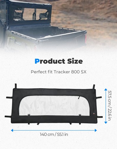KEMIMOTO UTV Rear Soft Window Windshield for Tracker 800SX / Crew 2020-2024 - Picture 8 of 12