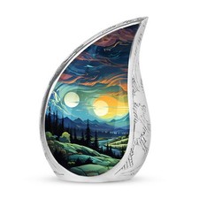 Celestial Landscape Dream Teardrop Urn For Ashes Adult Male - Urn For Ashes