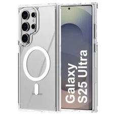 For Samsung Galaxy S25 Ultra Case MagSafe Shockproof Magnetic Clear Phone Cover