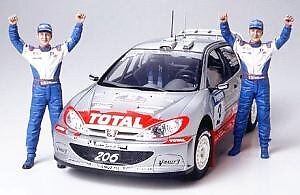 絶版 タミヤ 1/24 プジョー 206 WRC 2002年型 w/フィギュア 24262 Tamiya Peugeot 206 WRC 2002 1/24 Plastic Model Kit