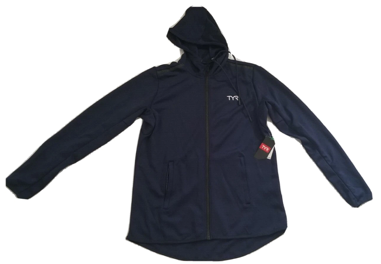 TYR Women's Team Full Zip Size Medium Navy Blue Hoodie SAFSN2A NWT $59.99