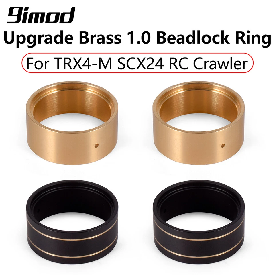 4x Messing 1.0 Beadlock Ring für 1/18 TRX4-M 1/24 SCX24 Upgrade RC Crawler Parts - Bild 2 von 4