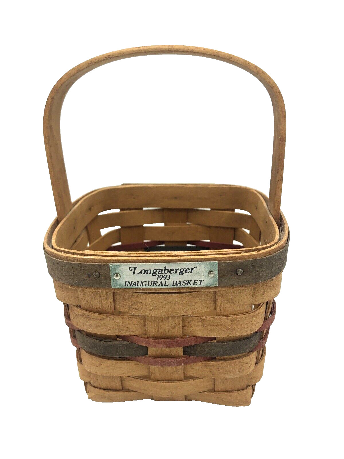 1993 Inaugural Basket Longaberger Handwoven Wicker Picnic Combo Americana GUC