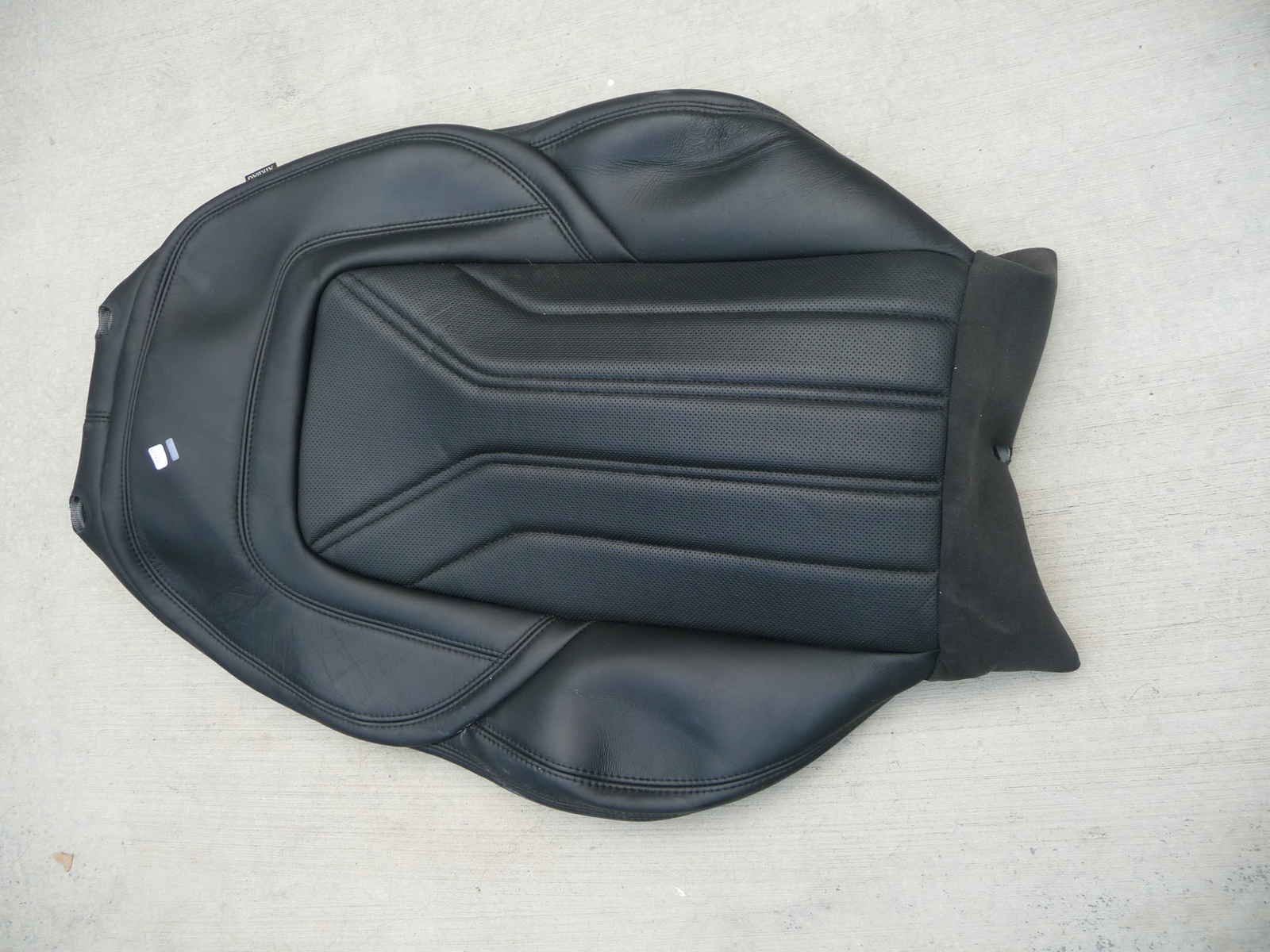 14-15 Maserati Quattroporte M156 Left Front Driver Backrest cover Leather Black
