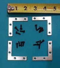SET OF 4 - 2" Corner Angle Back of Frame Metal Reinforcement  16 Wood Screws