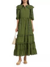 *S, M* - NWT Anthropologie Green Farm Rio Hummingbird Maxi Dress - $348 NEW!