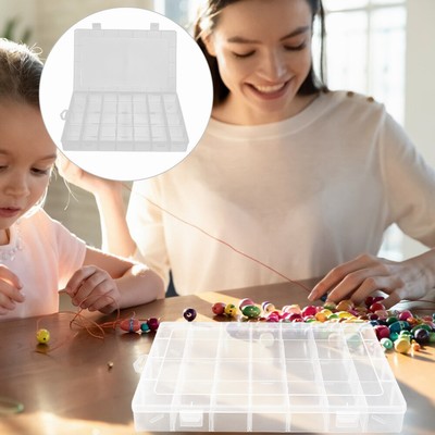  28 -Grid Storage Box Plastic Organizer with Dividers Compartment