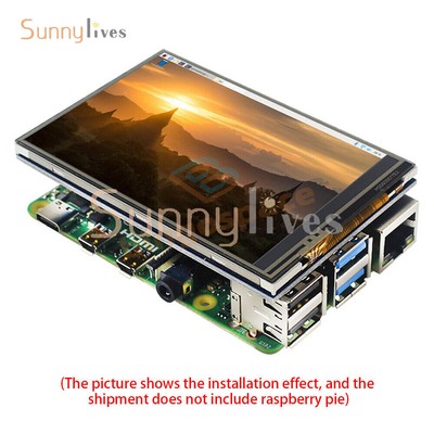3.5''Touch Screen 125MHz SPI LCD Display Fan for Raspberry Pi 4B/3B/Zero W USA.