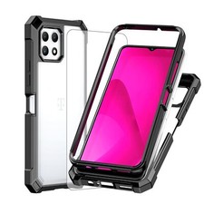 for T-Mobile REVVL 7 5G Case REVVL 7 5G Clear Case with Screen Protector Dual...
