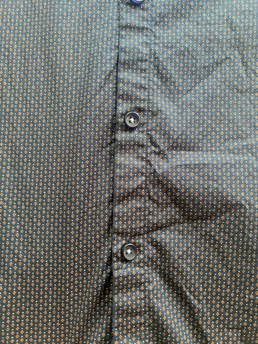Level Ten Mens Shirt Button Up Patterned Stretch Chest Pocket Formal Black Large - Picture 6 of 11