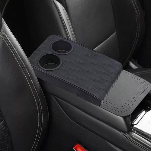 For Car Center Console Box Black Armrest Pad Cover Heighten Cushion Protector - Picture 10 of 12