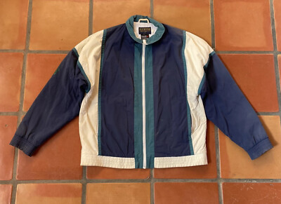 Vintage Duckster 90s Color Block Golf Jacket Size Large Sopranos Style Jacket